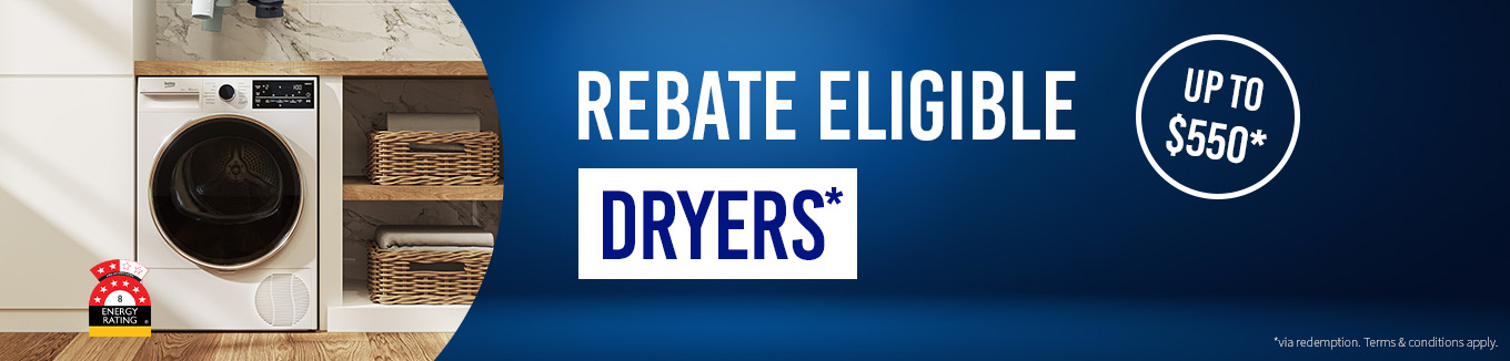 Claim the Dryer QLD Rebate up to $550 - desktop